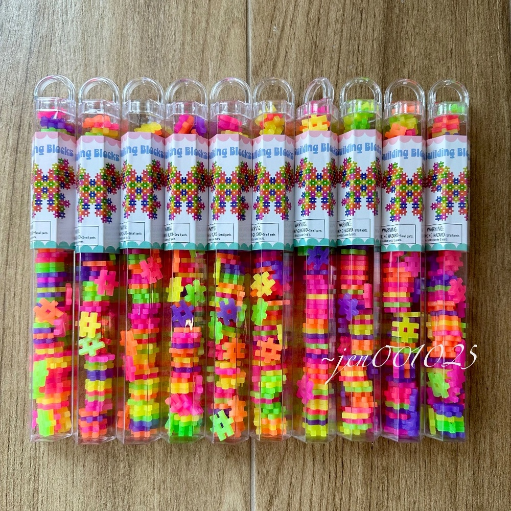 10 Sets Target Hashtag Building Blocks Neon Colors